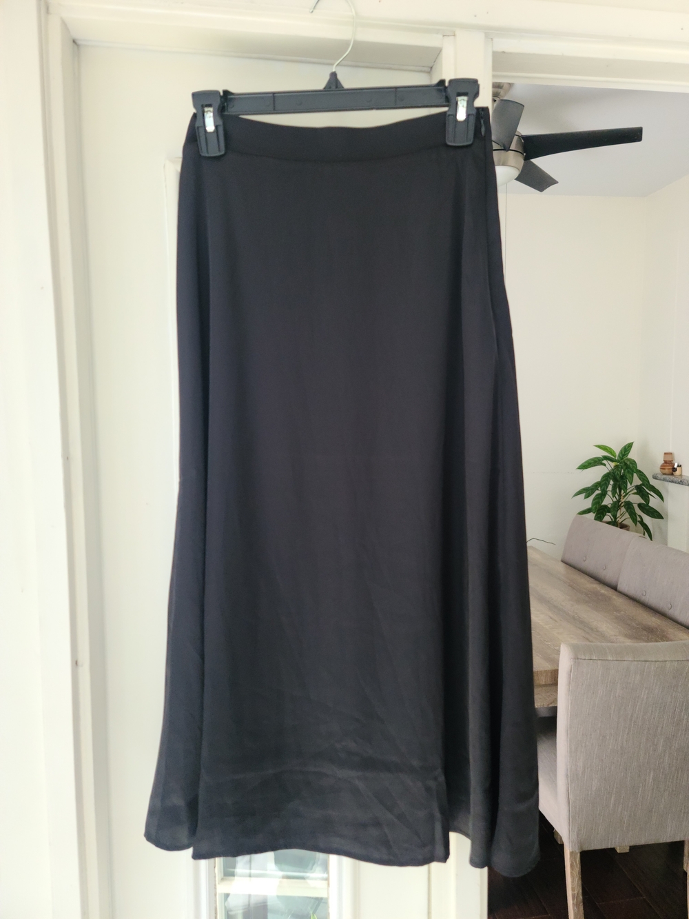 Double Zero Black A-Line Maxi Skirt